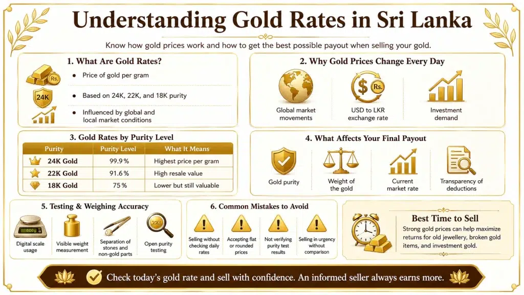 Complete Guide to Current Gold Rates in Sri Lanka & How They Impact Your Payout