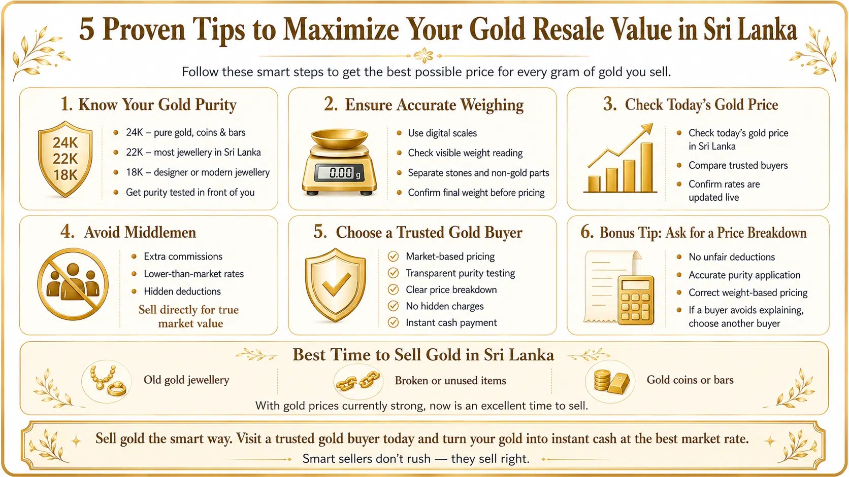 5 Proven Tips to Maximize Your Gold Resale Value in Sri Lanka