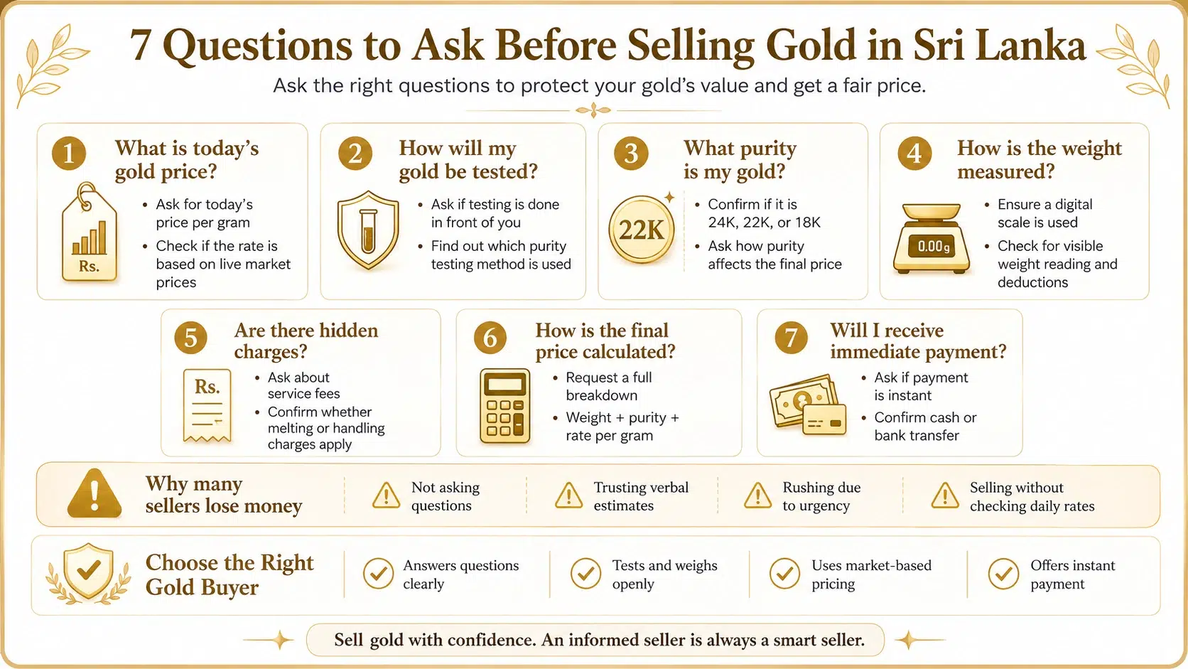 Top 7 Questions to Ask Before Selling Your Gold in Sri Lanka